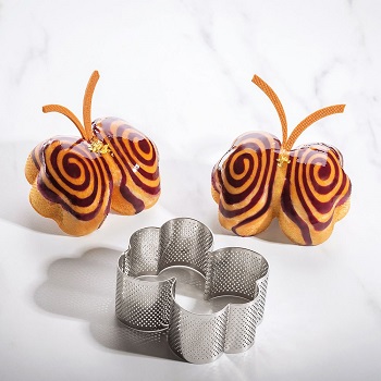 Pavoni Viennoiserie Butterfly Microperforated Stainless Steel Ring- 109mm x 82mm x 45mm
